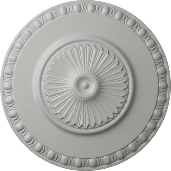 Ekena Millwork Lyon Ceiling Medallion (Fits Canopies up to 3 5/8"), Hand-Painted Frost, 23 1/2"OD x 3 1/4"P CM23LYFRF - main